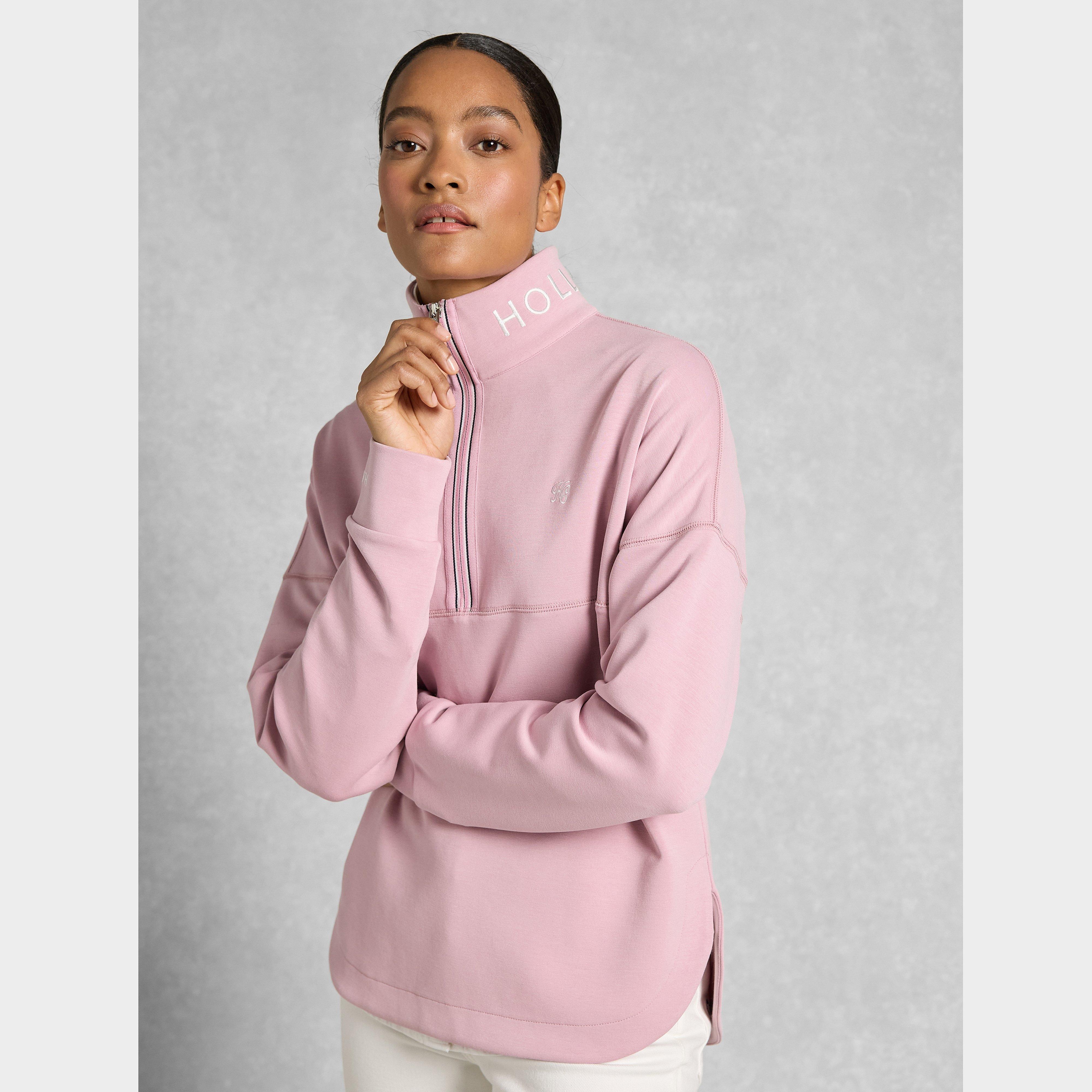 Women's Windsor Quarter Zip Sweat Dawn Pink