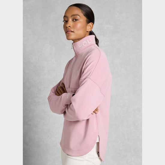 Women's Windsor Quarter Zip Sweat Dawn Pink
