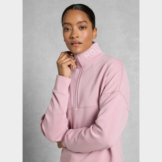 Women's Windsor Quarter Zip Sweat Dawn Pink