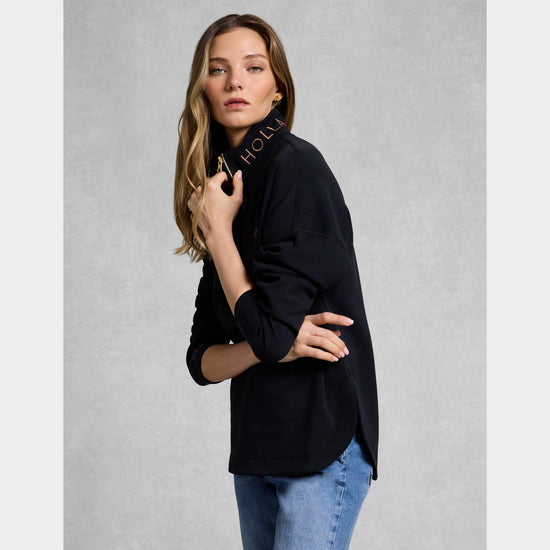 Women's Windsor Quarter Zip Sweat, Black