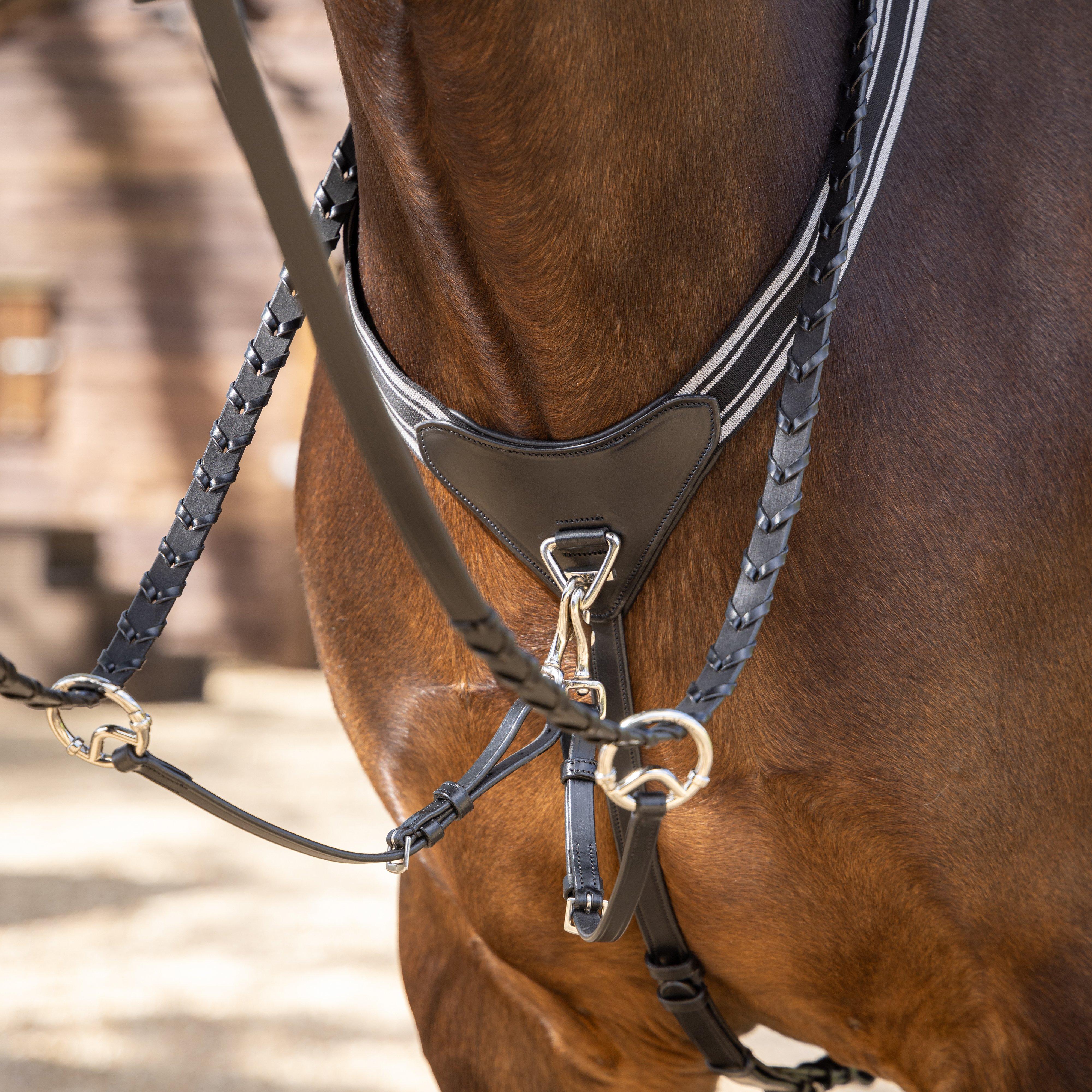 Arika Elasticated Breastplate Black/Silver