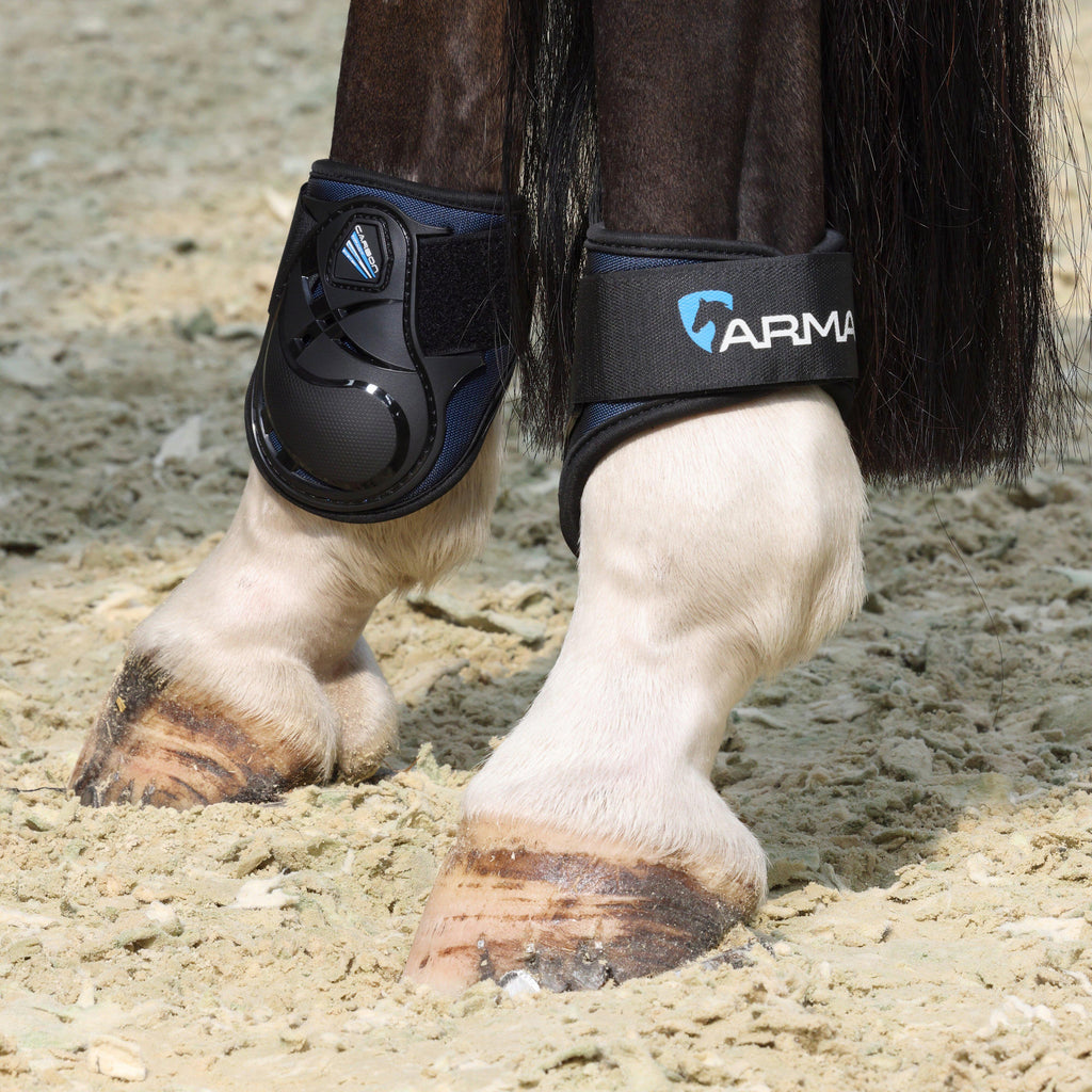 Carbon Open Fronted Fetlock Boots Black