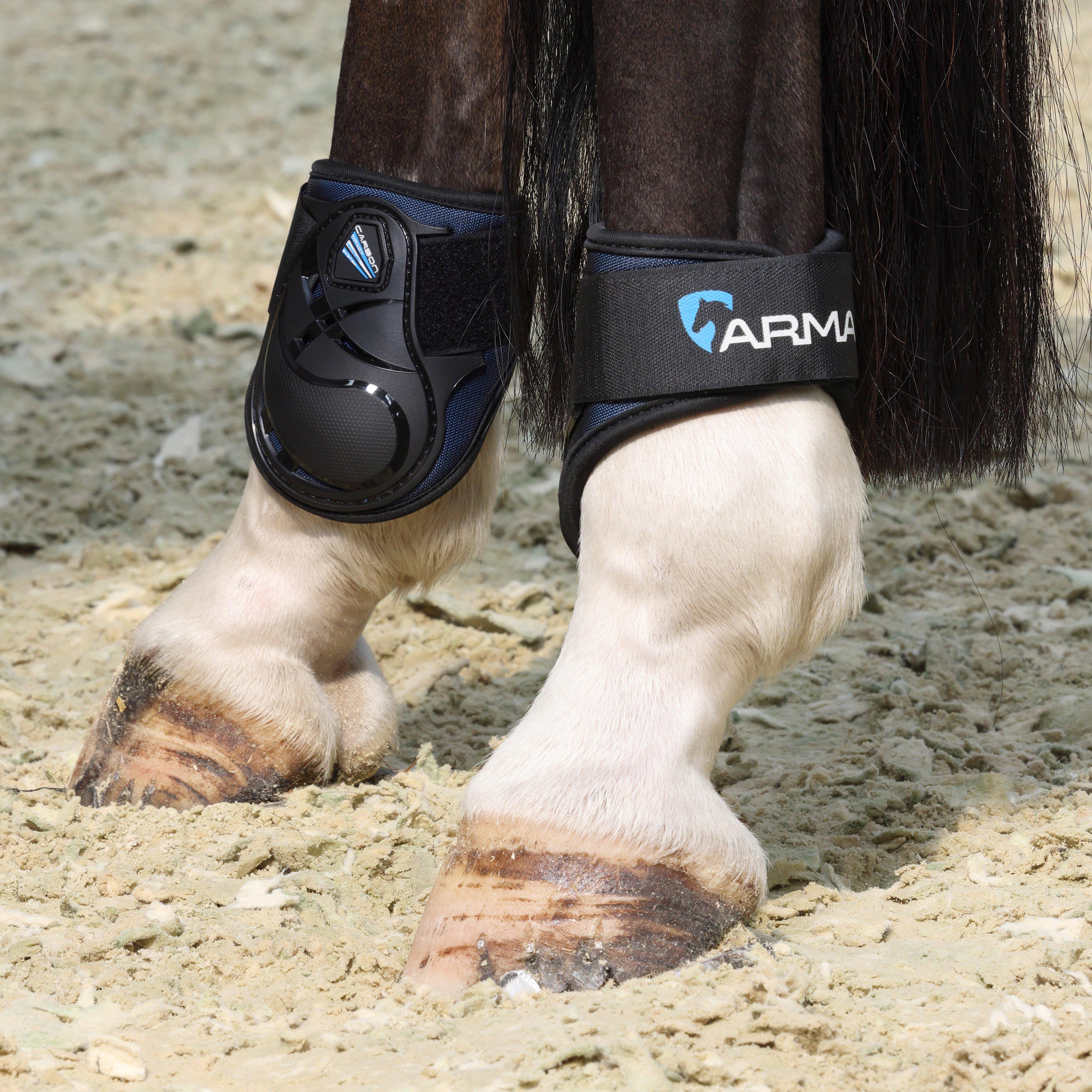 Carbon Open Fronted Fetlock Boots Black