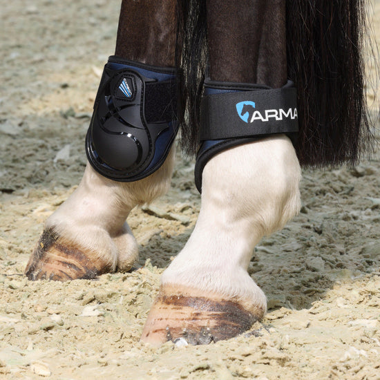 Carbon Open Fronted Fetlock Boots Black