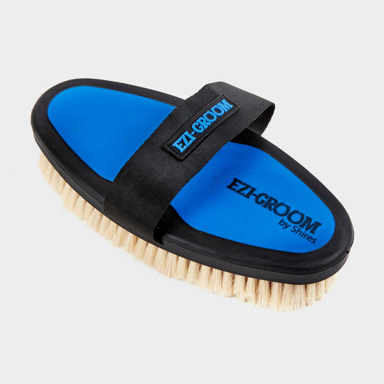 Grip Body Brush with Goat Hair Large Bright Blue