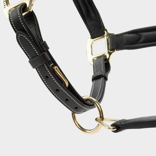 Lusso Lorca Leather Headcollar Black