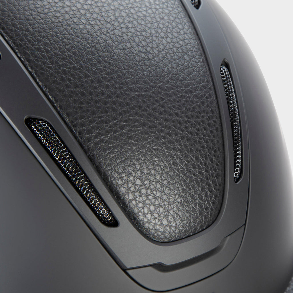 Adult Amity LTHR Riding Hat Black