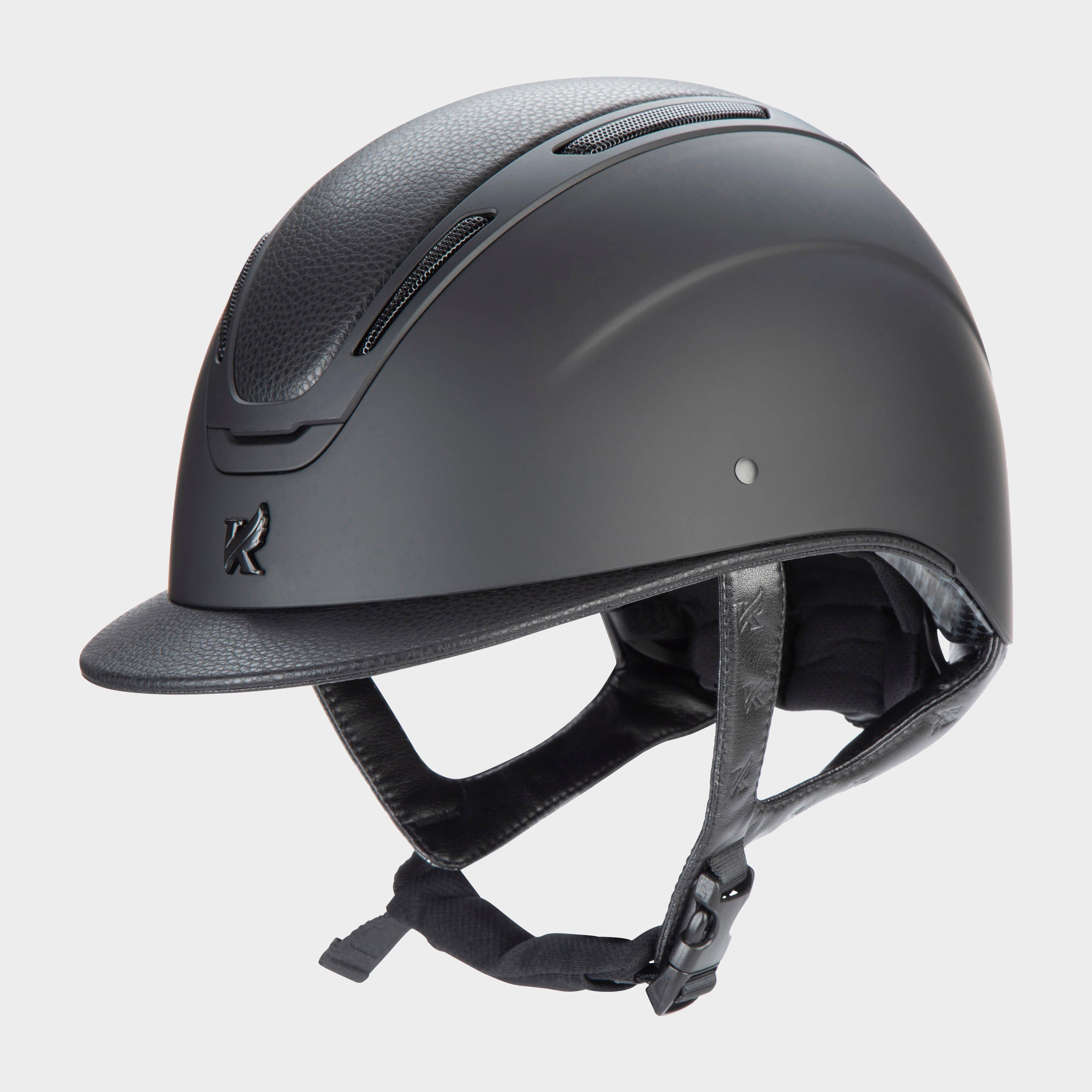 Kids Amity LTHR Riding Hat Black