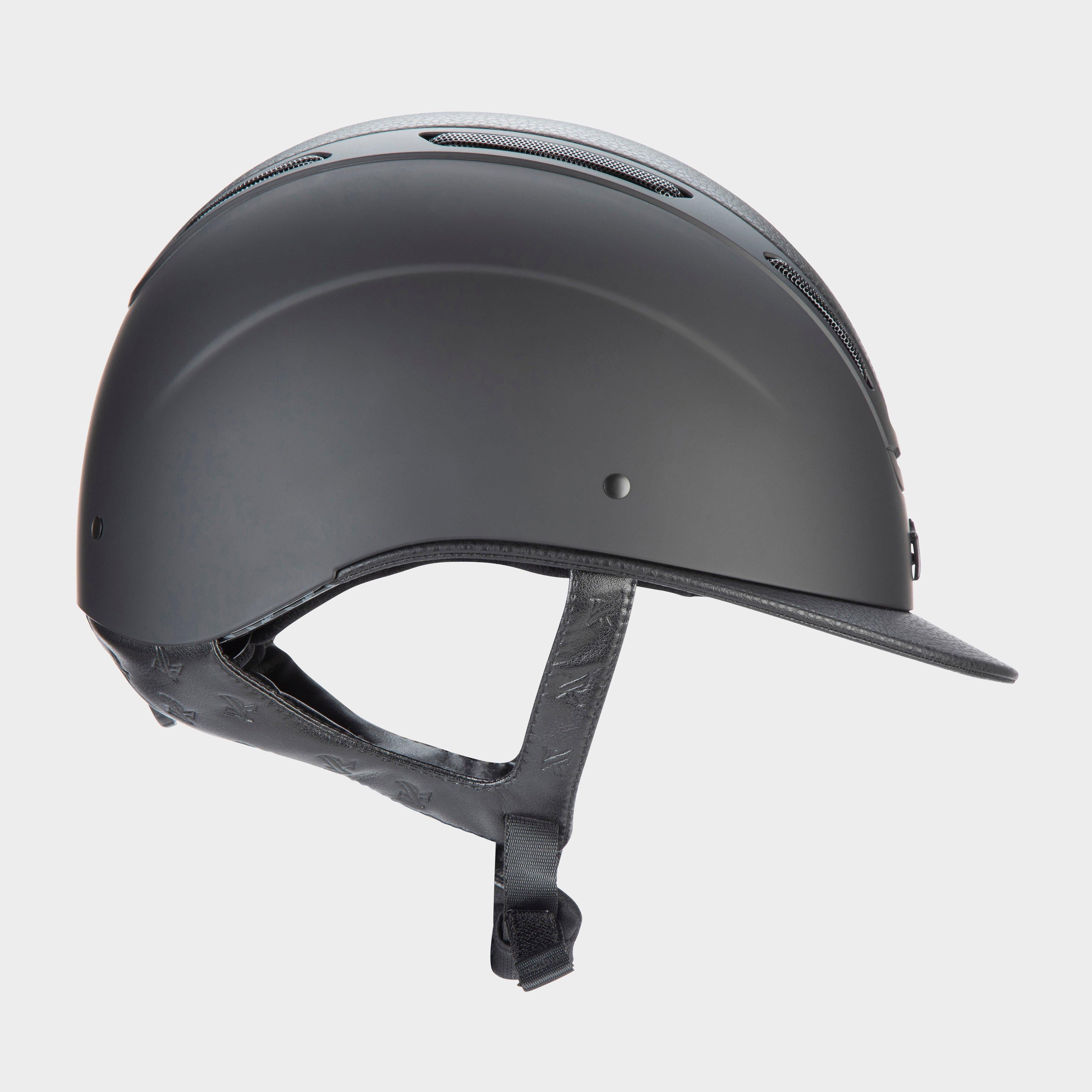 Kids Amity LTHR Riding Hat Black