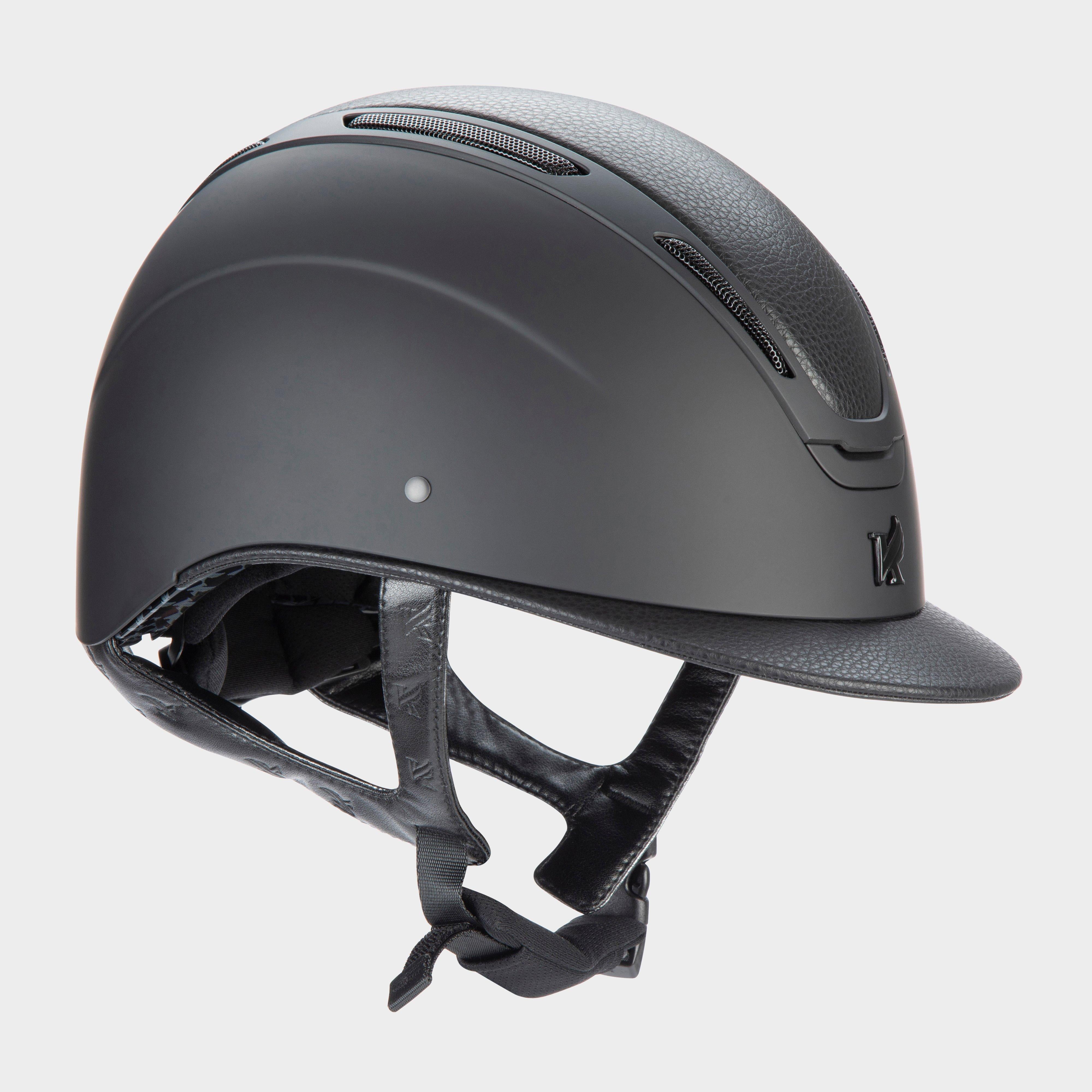 Kids Amity LTHR Riding Hat Black