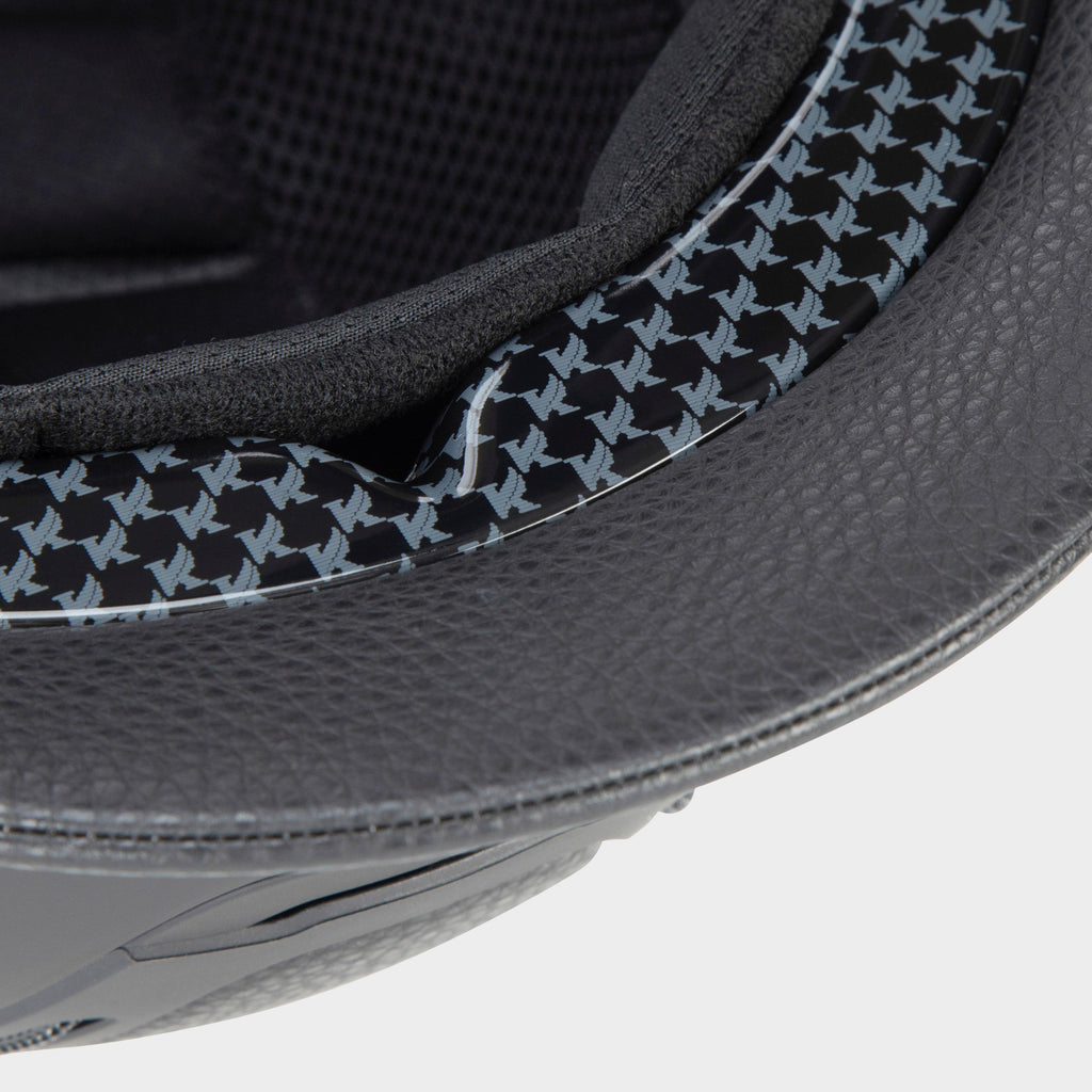 Kids Amity LTHR Riding Hat Black