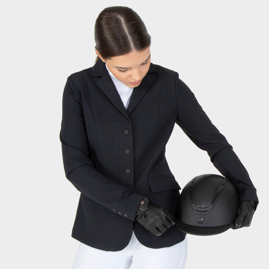 Kids Amity LTHR Riding Hat Black