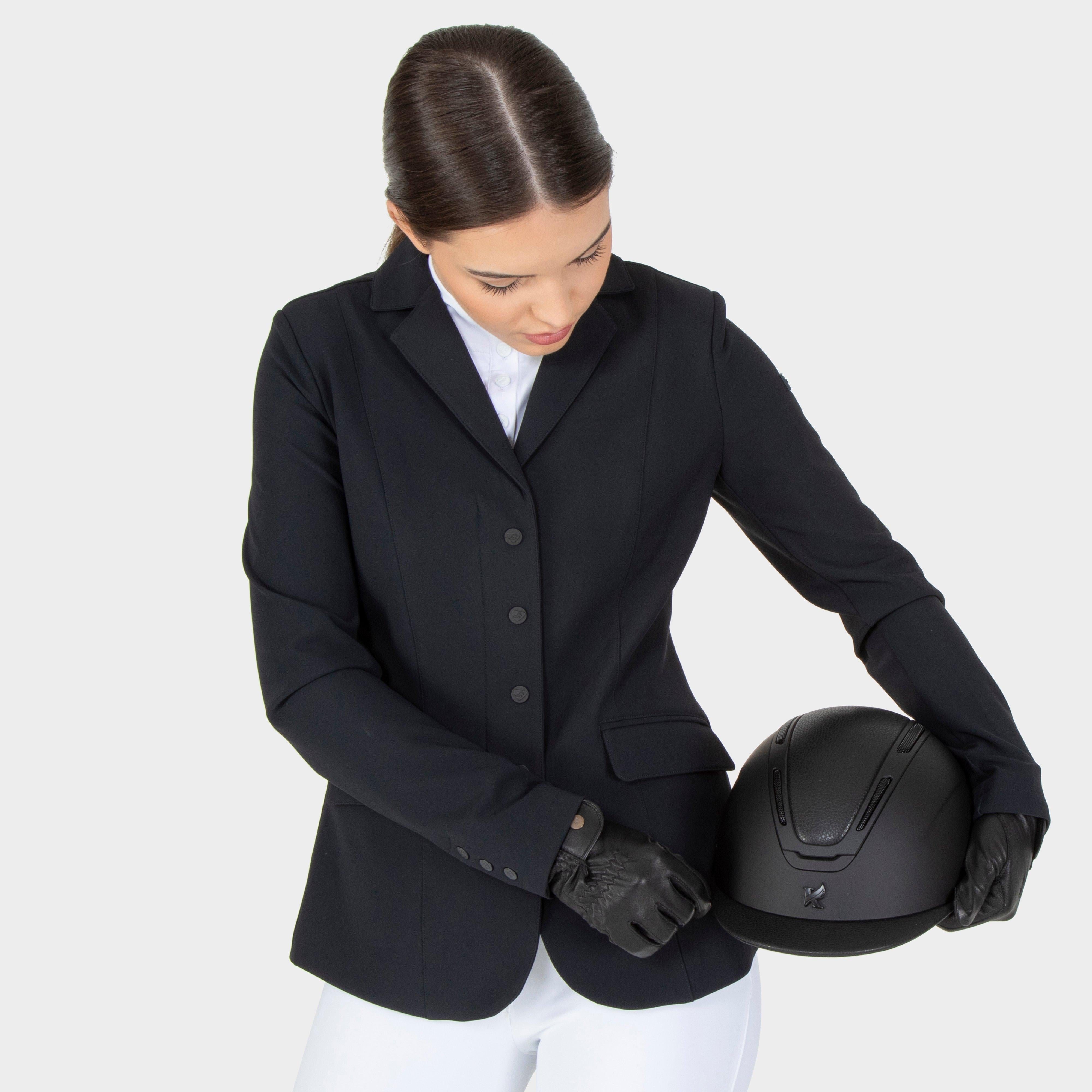 Kids Amity LTHR Riding Hat Black