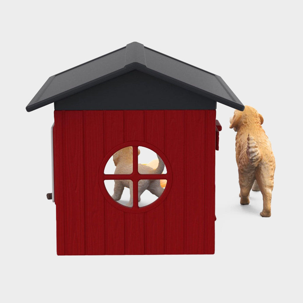Dog Kennel with Golden Retriever