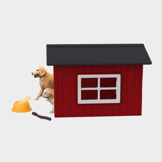 Dog Kennel with Golden Retriever