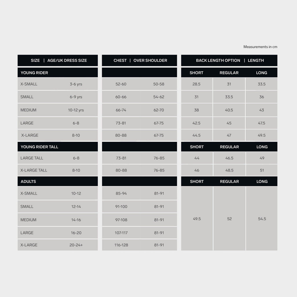 HX3 Adult Body Protector Medium-XL Black