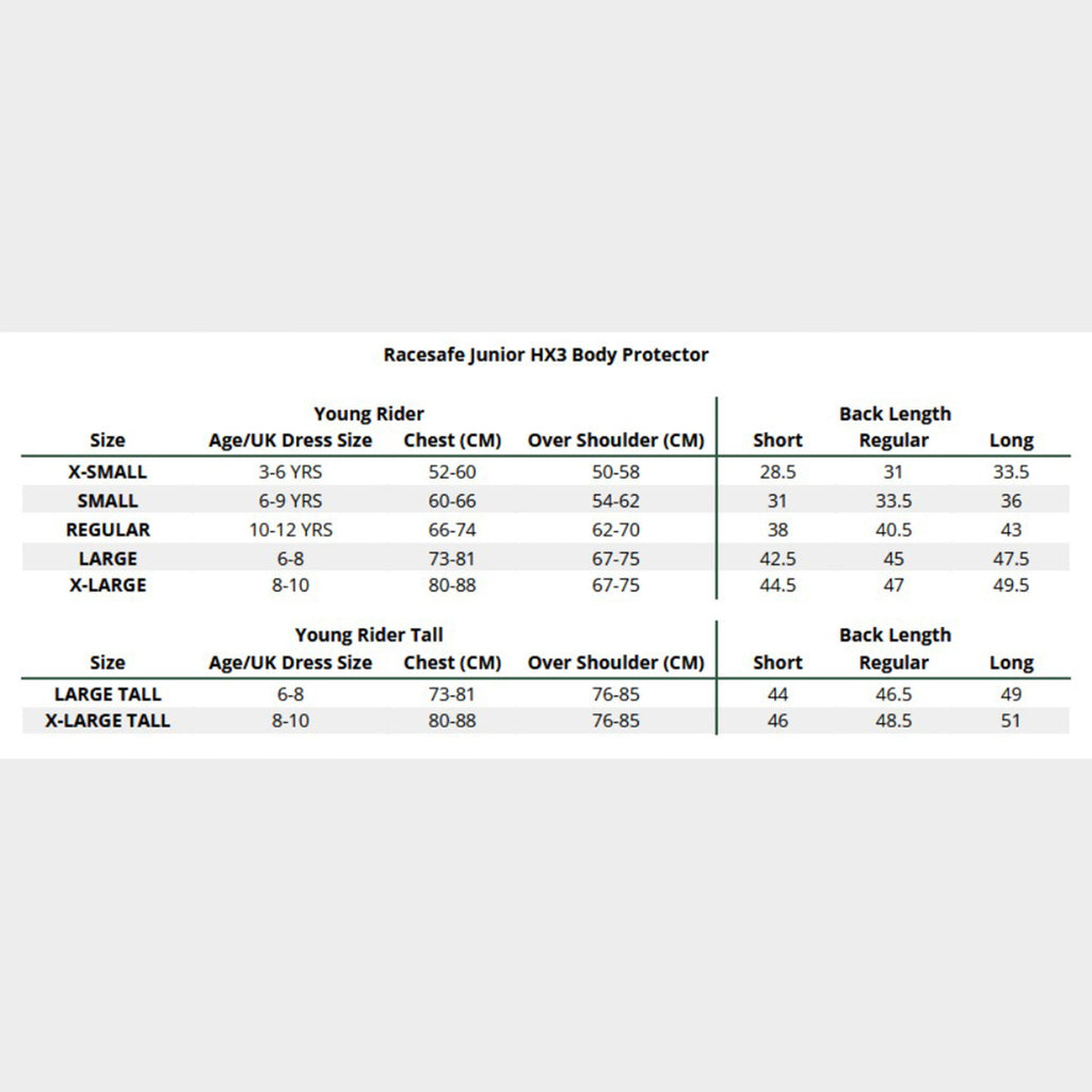 Junior HX3 Young Rider Body Protector Small Black