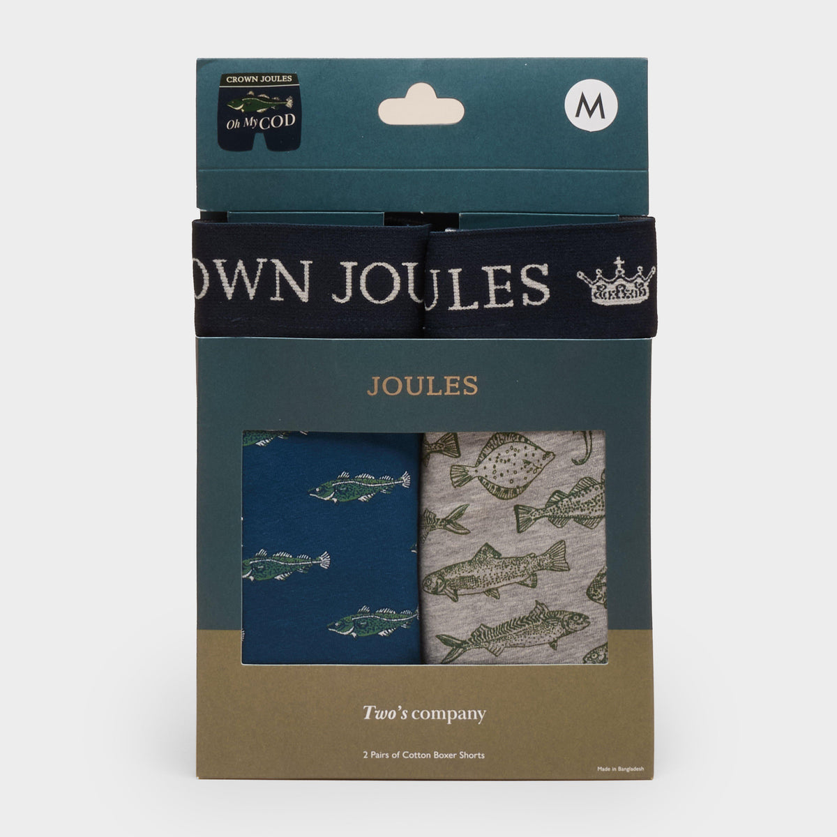Oh My Cod Cotton Jersey Boxer Shorts 2 Pack