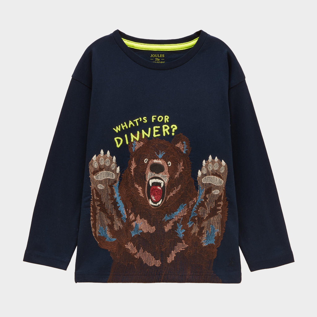Kids' Finlay Navy Long Sleeve Superstitch Graphic T-Shirt
