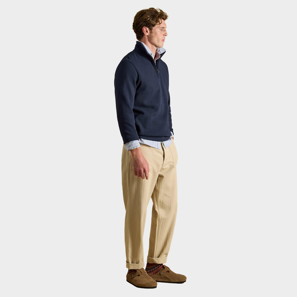 Men's Alistair French Ribbed Quarter Zip Sweatshirt