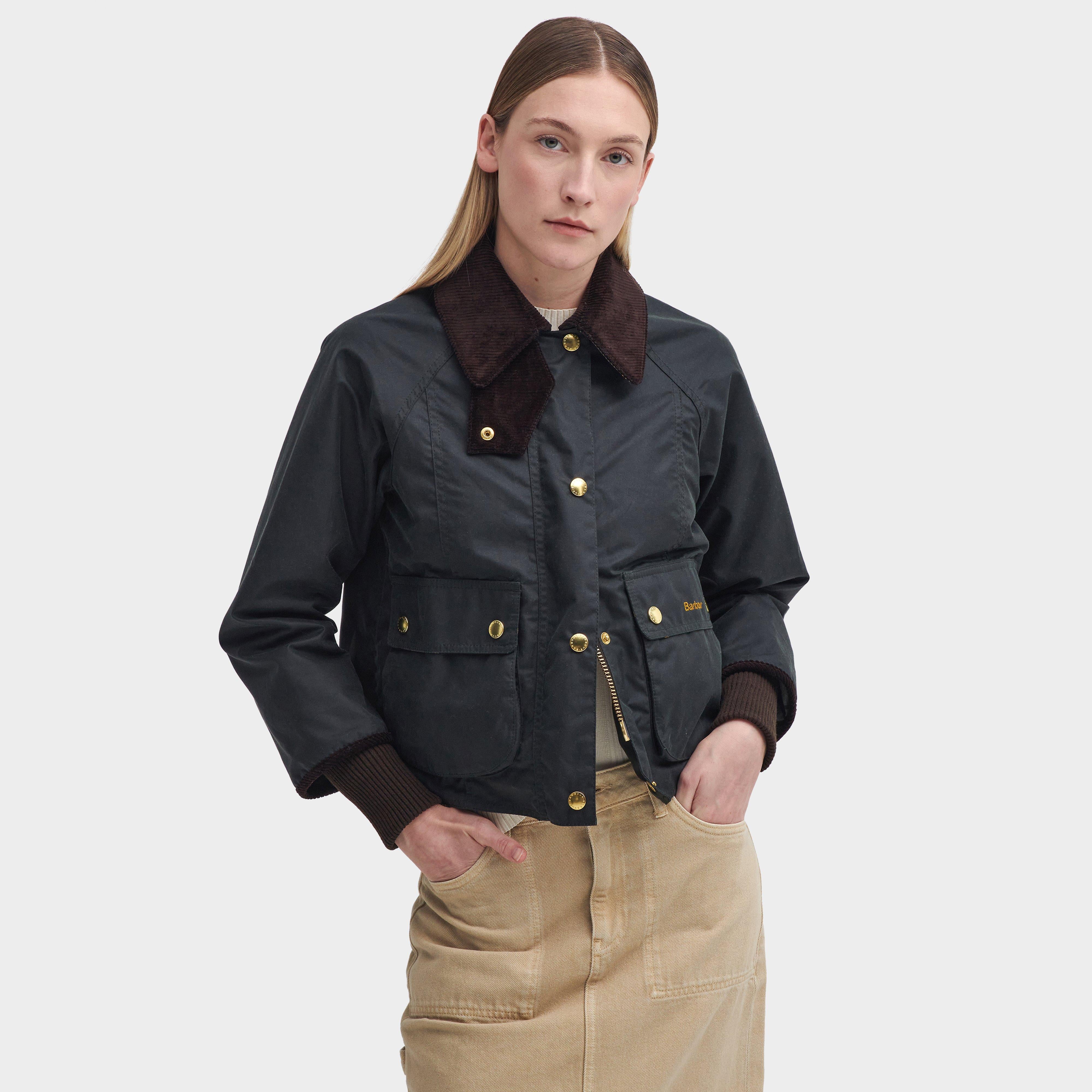 Women's Barbour Cropped Beadnell Waxed Jacket