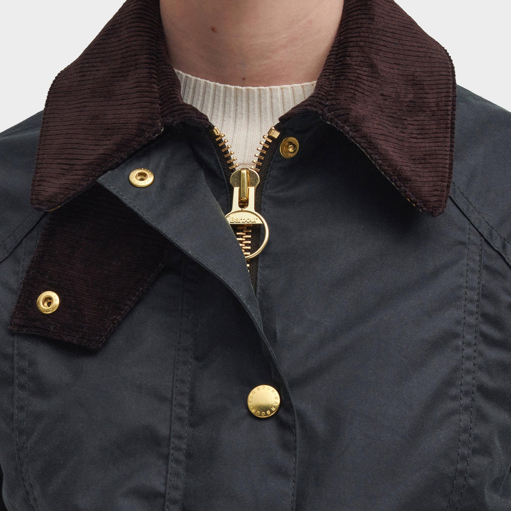 Women's Barbour Cropped Beadnell Waxed Jacket