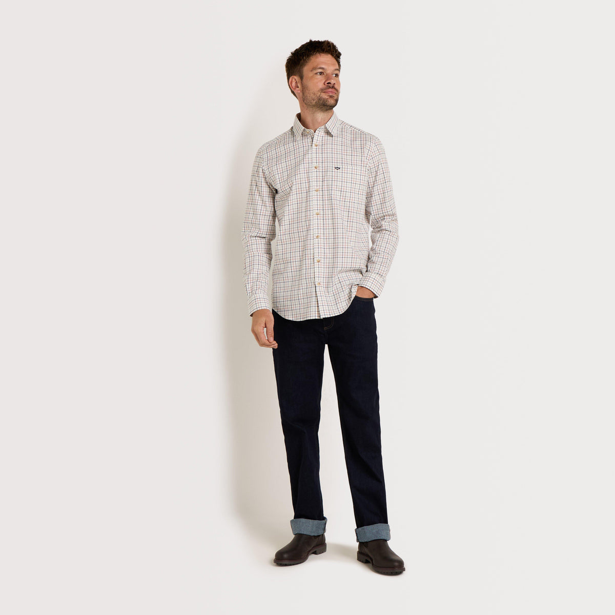 Men's Inverness Cotton Tattersall Shirt